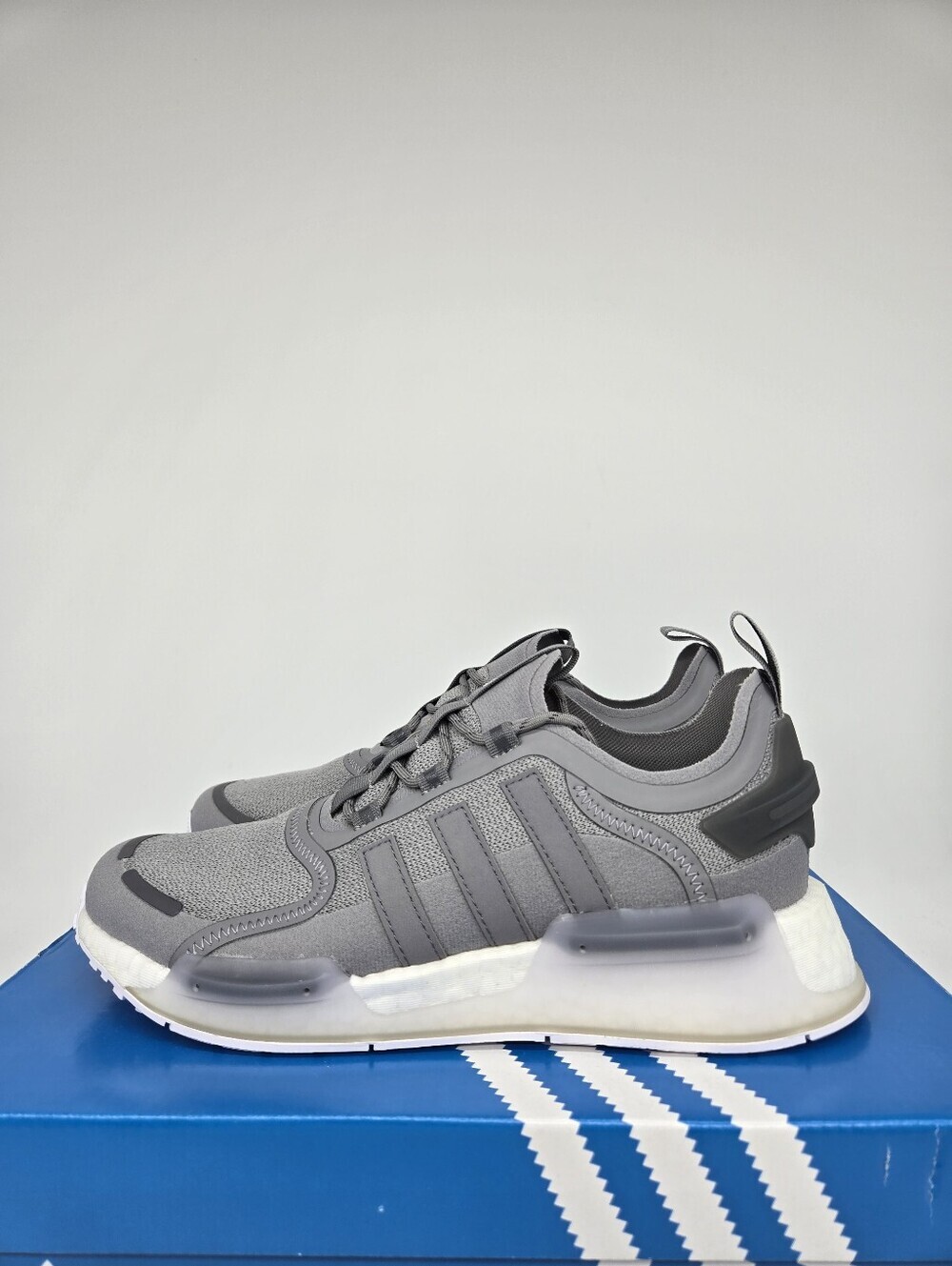 Adidas Women's NMD_V3 GY9283 Primeknit Grey Running Shoes Size 8.5